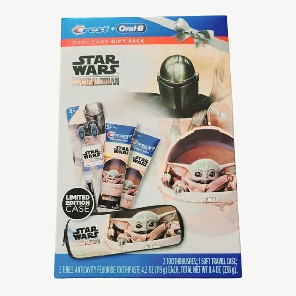 Crest & Oral B Limited Edition Star Wars Mandalorian Oral Care Gift Pack NIB - Picture 2 of 3